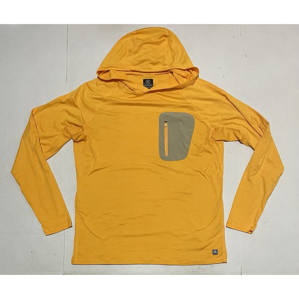 Backcountry Destination Lightweight Hooded Performance Shirt Mens Medium Yellow